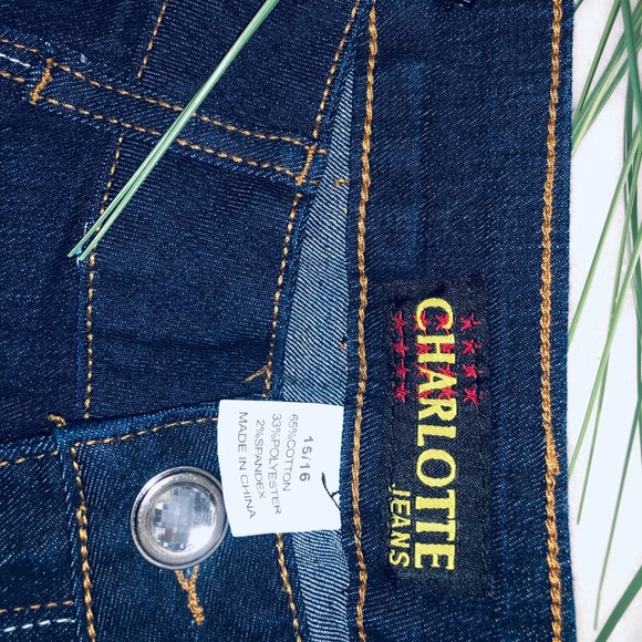 43 ’’ long straight dark blue jean junior pants - Picture 4 of 10